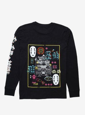Studio Ghibli Spirited Away No-Face Neon Lights Long Sleeve T-Shirt - BoxLunch Exclusive