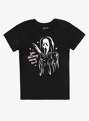 Ghost Face You Like Scary Movies Too? Boyfriend Fit Girls T-Shirt