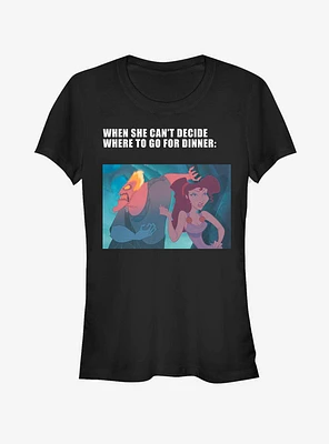 Disney Hercules Hades Dinner Meme Girls T-Shirt