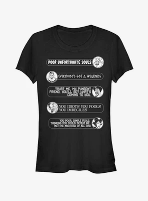 Disney Villains Villain Quotes Girls T-Shirt