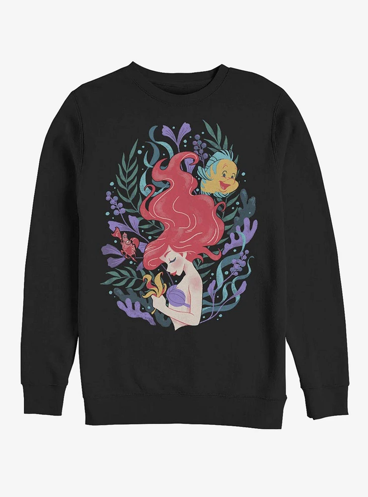 Disney The Little Mermaid Sea Plants Crew Sweatshirt