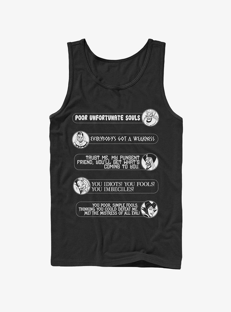 Disney Villains Villain Quotes Tank