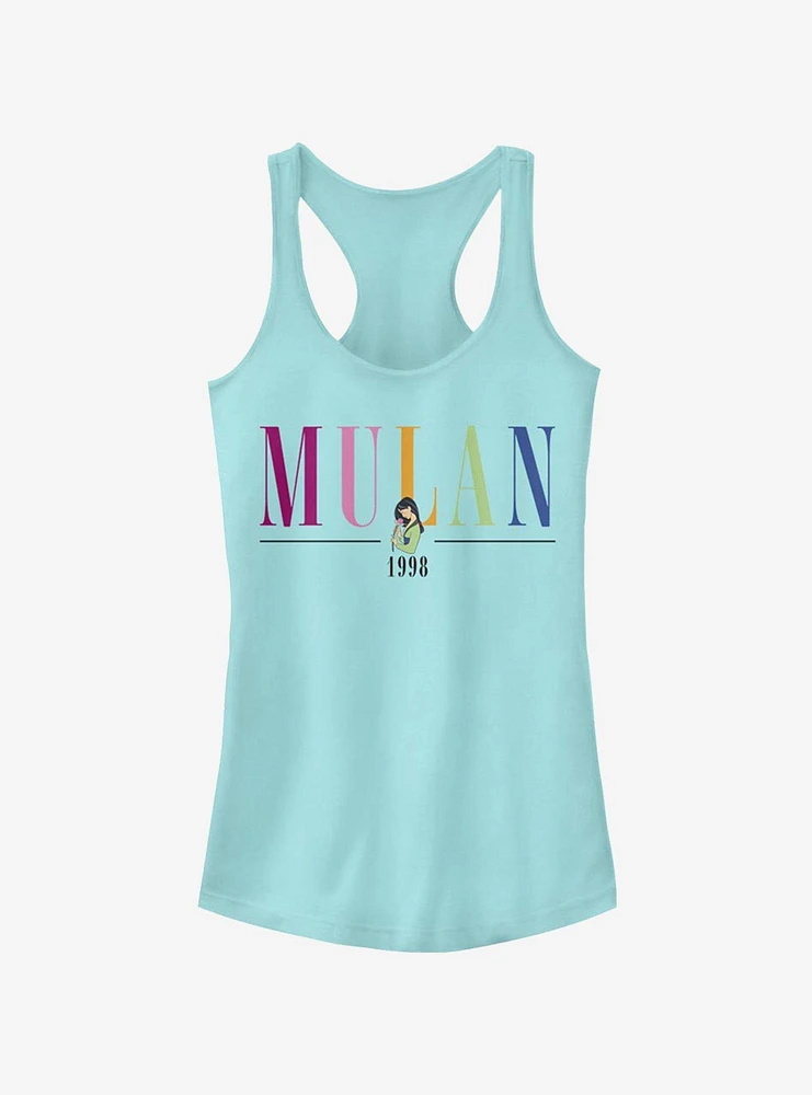 Disney Mulan Colorful Title Girls Tank