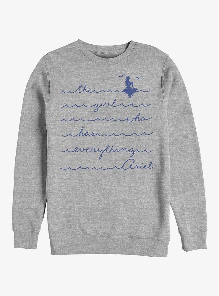 Disney The Little Mermaid Girl Who Crew Sweatshirt