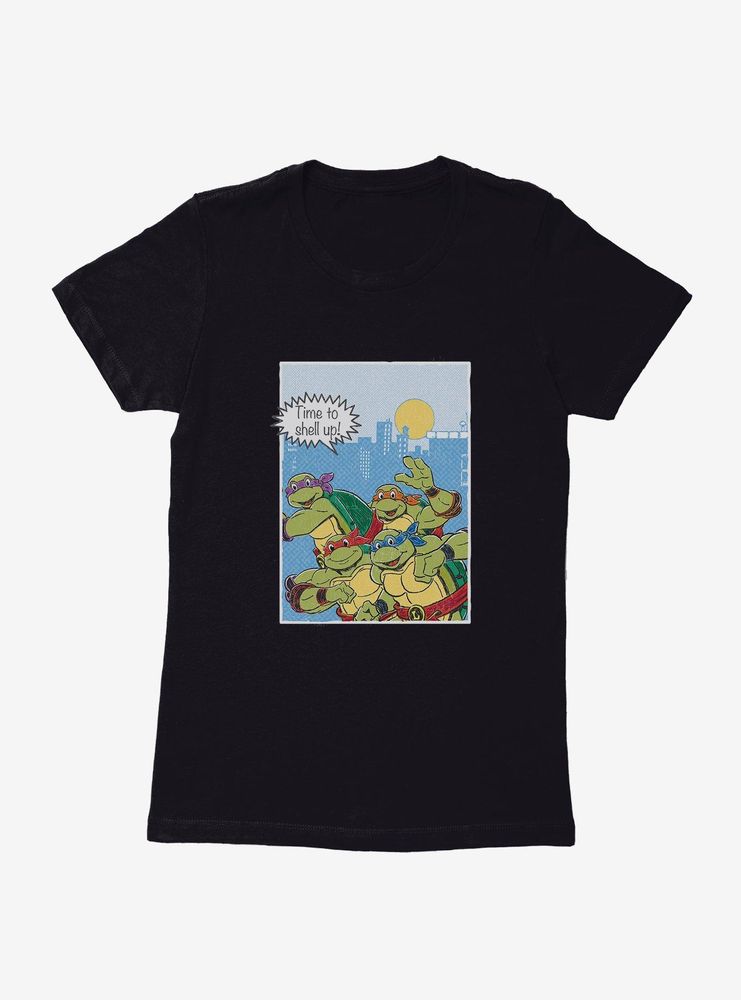 Teenage Mutant Ninja Turtles Comic Strip Run Womens T-Shirt