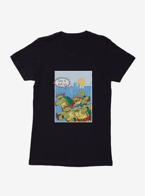 Teenage Mutant Ninja Turtles Comic Strip Run Womens T-Shirt