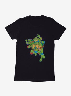Teenage Mutant Ninja Turtles Group Run Womens T-Shirt