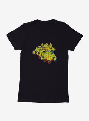 Teenage Mutant Ninja Turtles Group Making Faces Womens T-Shirt