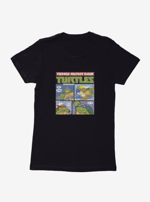 Teenage Mutant Ninja Turtles Comic Strip Group Catchphrases Womens T-Shirt