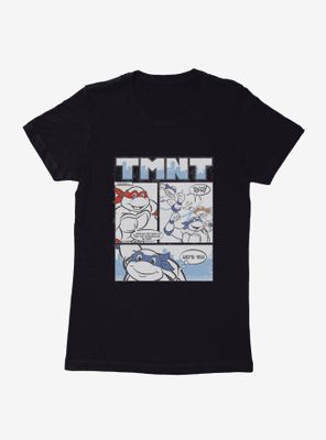 Teenage Mutant Ninja Turtles Comic Strip Group Outlines Womens T-Shirt