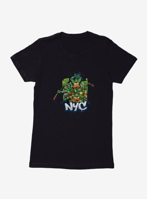 Teenage Mutant Ninja Turtles NYC Group Battle Pose Womens T-Shirt