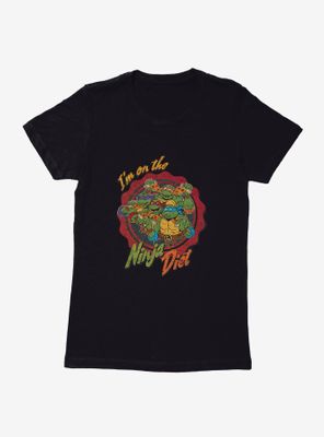 Teenage Mutant Ninja Turtles On The Diet Group Pizza Womens T-Shirt