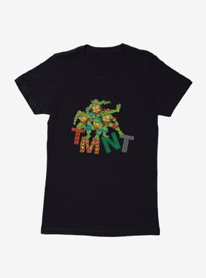 Teenage Mutant Ninja Turtles Patterned Logo Letters Group Womens T-Shirt