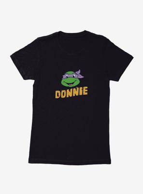 Teenage Mutant Ninja Turtles Donnie Face Pizza Name Womens T-Shirt