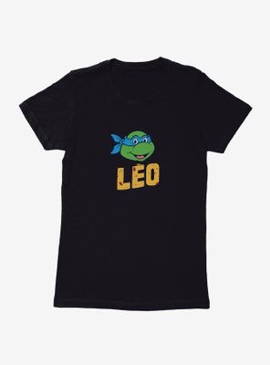 Teenage Mutant Ninja Turtles Leo Face Pizza Name Womens T-Shirt