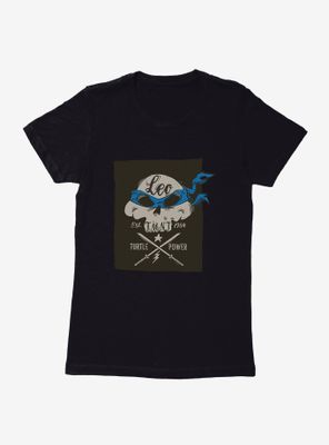 Teenage Mutant Ninja Turtles Leonardo Bandana Skull And Weapons Womens T-Shirt
