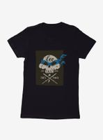 Teenage Mutant Ninja Turtles Leonardo Bandana Skull And Weapons Womens T-Shirt