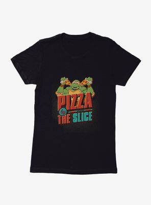 Teenage Mutant Ninja Turtles Michelangelo Pizza By The Slice Womens T-Shirt