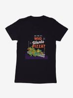 Teenage Mutant Ninja Turtles Pizza Neon Sign Womens T-Shirt