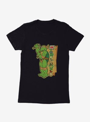 Teenage Mutant Ninja Turtles Michelangelo Script Womens T-Shirt
