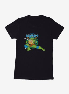 Teenage Mutant Ninja Turtles Leonardo Leads Pose Womens T-Shirt