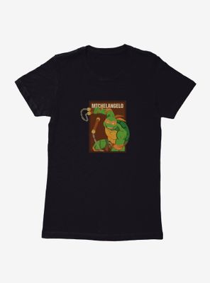 Teenage Mutant Ninja Turtles Michelangelo Action Pose Square Womens T-Shirt