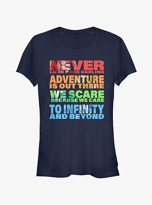 Disney Pixar Rainbow Of Quotes Girls T-Shirt