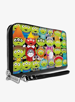 Disney Pixar Alien Collage Zip Around Wallet