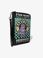 Star Wars Babu Frik Droidsmith Aurebesh Checkers Zip Around Rectangle Wallet