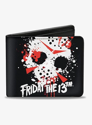 Friday the 13th Jason Mask Splatter Bifold Wallet