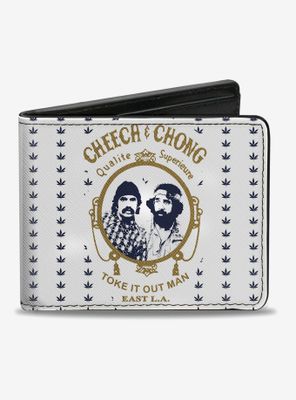 Cheech Chong Rolling Papers Mirror Pot Leaves Bifold Wallet