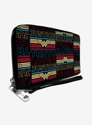 DC Comics Wonder Woman 1984 Truth Love and Justice Zip Around Rectangle Wallet