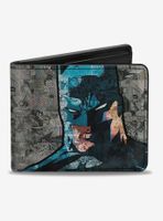 DC Comics Batman Face Comic Scenes Bifold Wallet
