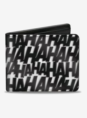 DC Comics Joker Laugh Ha Ha Ha White Black Bifold Wallet