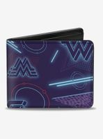 DC Comics Wonder Woman 1984 Logo 80s Neons Bifold Wallet