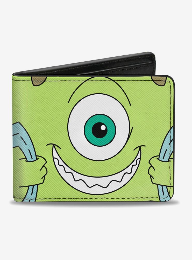 Disney Pixar Monsters Inc Mike Smiling Scream Canister Pack Pose Bifold Wallet