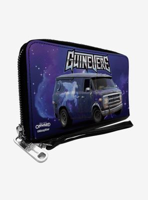 Disney Pixar Onward Barley Lightfoots Van Guinevere Galaxy Purples Zip Around Rectangle Wallet