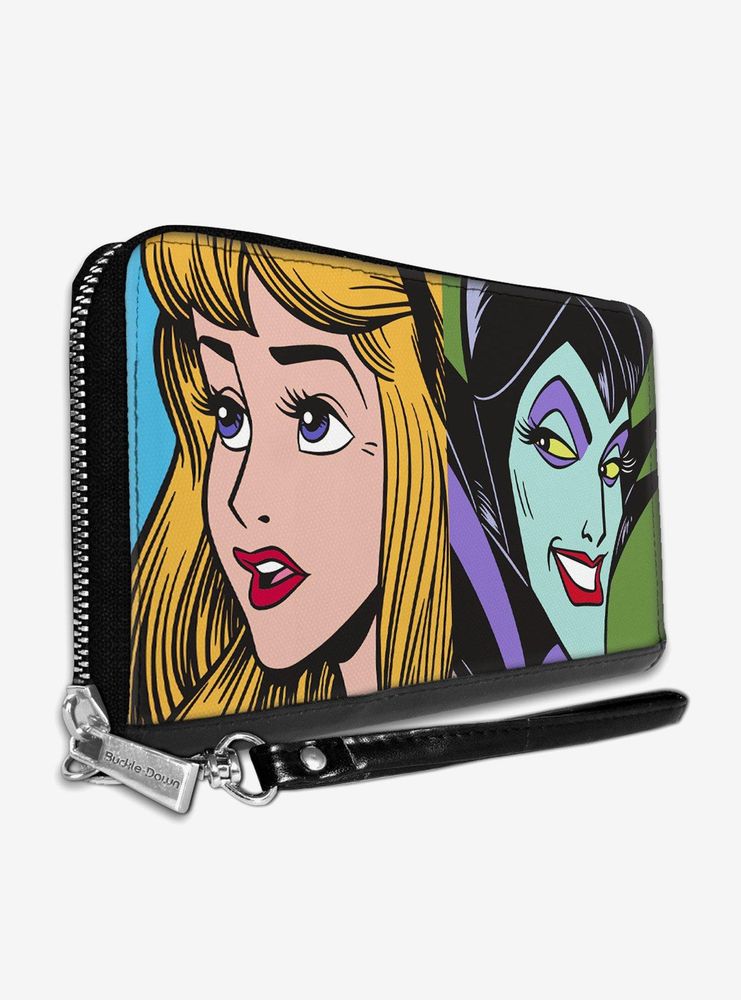 Disney Sleeping Beauty Princess Aurora and Maleficent Zip Around Wallet