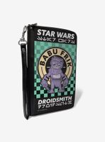 Star Wars Babu Frik Droidsmith Aurebesh Checkers Zip Around Rectangle Wallet