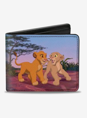 Disney The Lion King Young Simba Nala Grown Up Snuggle Pose Bifold Wallet