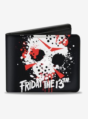 Friday the 13th Jason Mask Splatter Bifold Wallet