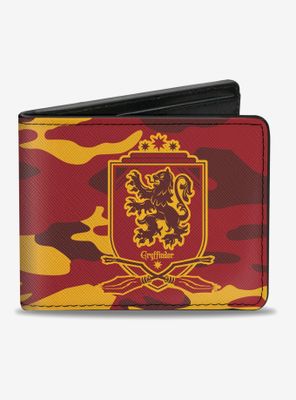 Harry Potter Gryffindor Crest Camo Bifold Wallet