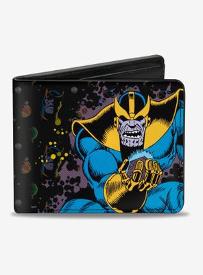 Marvel Thanos Holding Cosmic Cube Pose Bifold Wallet