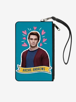 Riverdale Archie Andrews Pose Hearts Doodles Zip Clutch Canvas Wallet