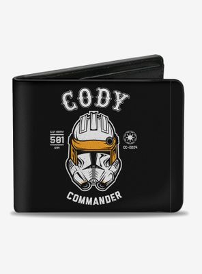 Star Wars The Clone Wars Cody Commander Clone Trooper Helmet Bifold Wallet