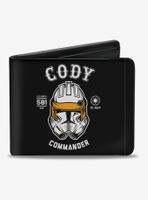 Star Wars The Clone Wars Cody Commander Clone Trooper Helmet Bifold Wallet