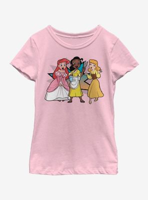Disney Princesses Comic Princess Trio Youth Girls T-Shirt