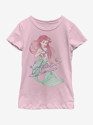 Disney The Little Mermaid Signed Ariel Youth Girls T-Shirt