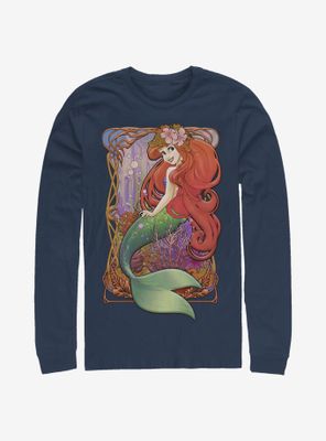Disney The Little Mermaid Art Nouveau Ariel Long-Sleeve T-Shirt
