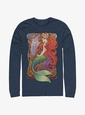 Disney The Little Mermaid Art Nouveau Ariel Long-Sleeve T-Shirt